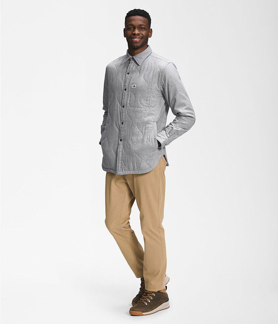 Pánské T-Shirts The North Face Quilted Overshirt Šedé | UTSRBAI-10