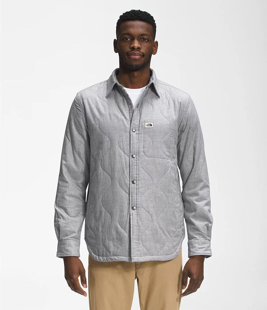 Pánské T-Shirts The North Face Quilted Overshirt Šedé | UTSRBAI-10