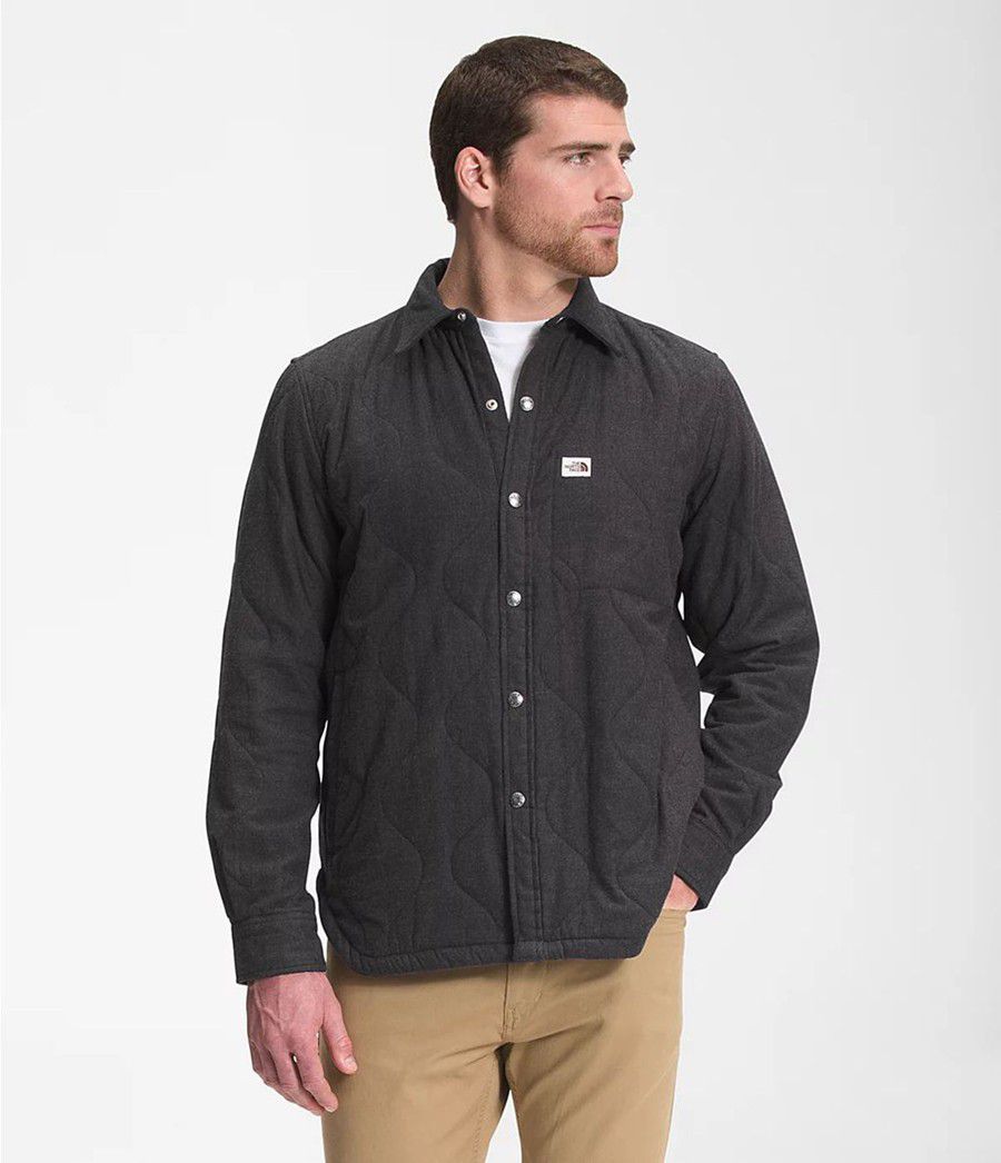 Pánské T-Shirts The North Face Quilted Overshirt Černé | SIETPNM-39