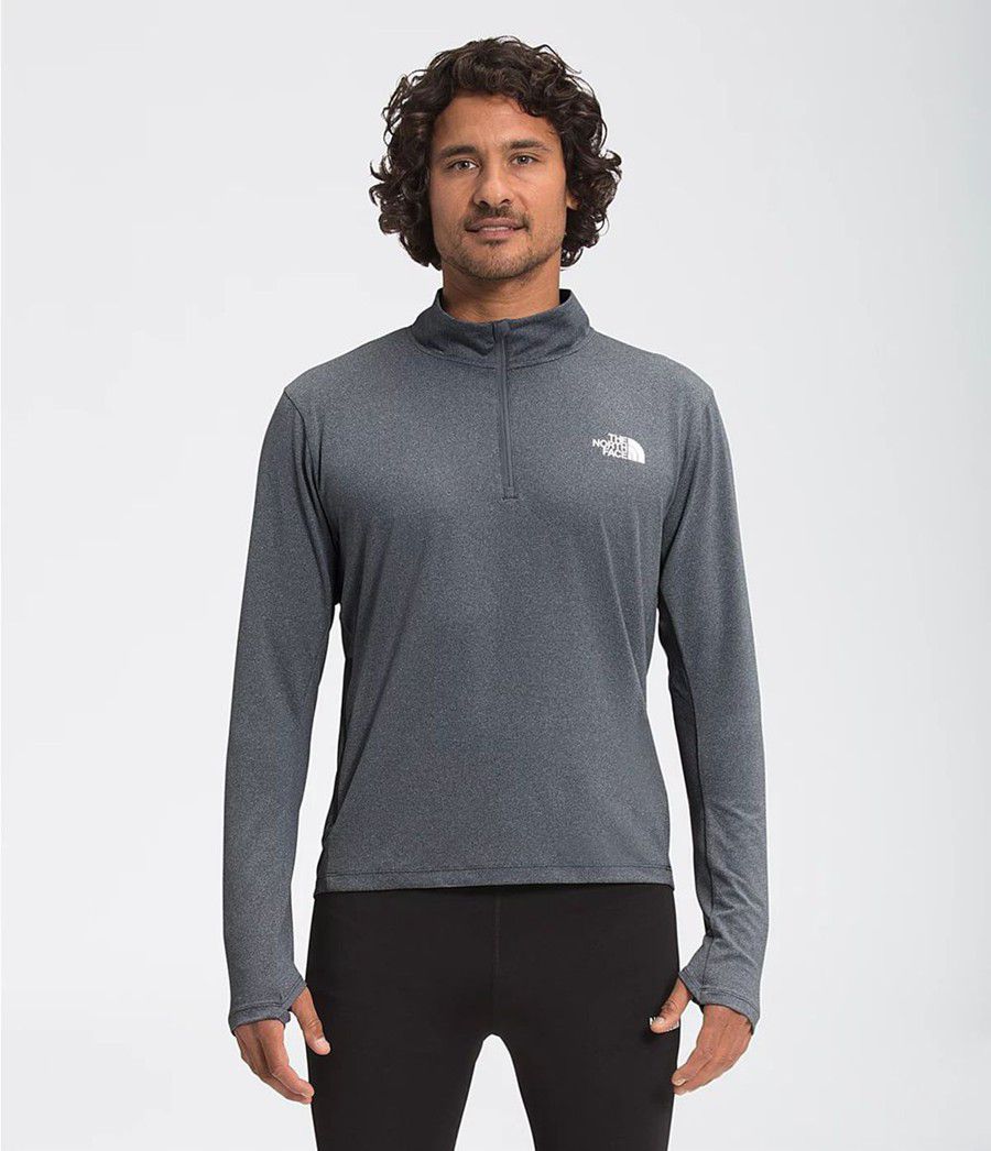 Pánské T-Shirts The North Face Riseway 1/2 Zip Šedé | DIPGYWZ-96
