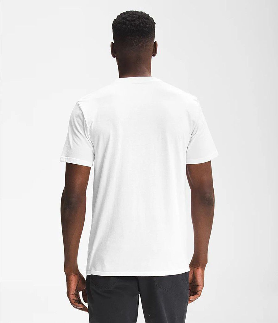 Pánské T-Shirts The North Face Short Sleeve Woodmont Pocket Bílé | VIZXARW-79