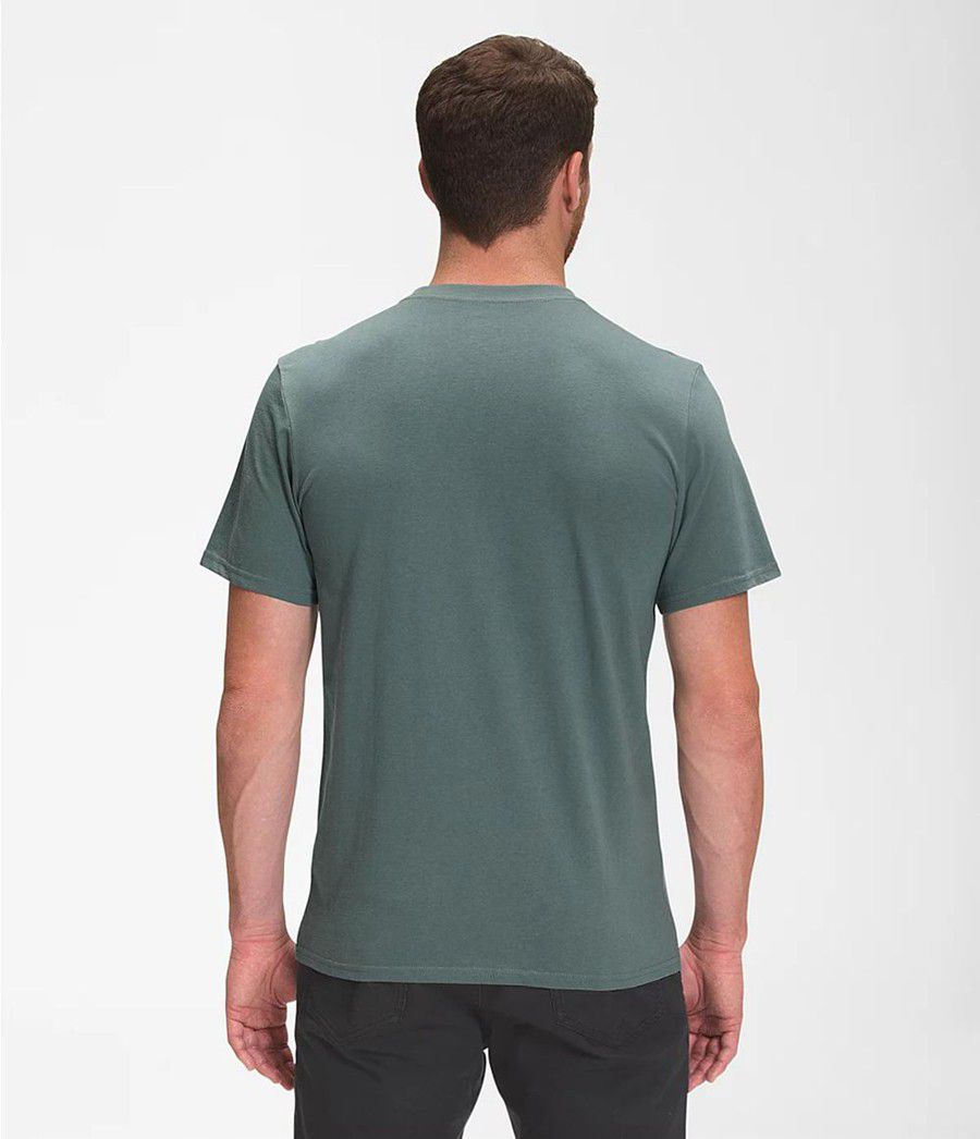 Pánské T-Shirts The North Face Short Sleeve Woodmont Pocket Zelene | ZBYMRVA-32