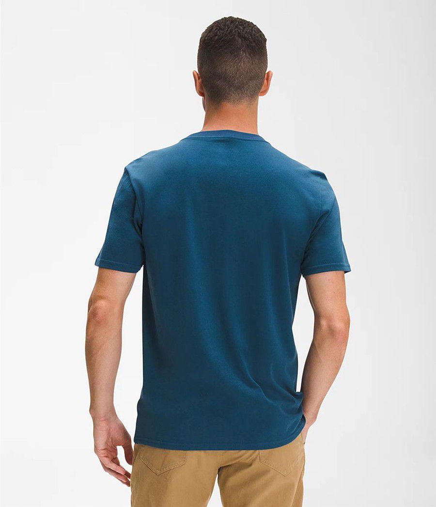 Pánské T-Shirts The North Face Short Sleeve Woodmont Pocket Blankyt | XQVGYNT-90