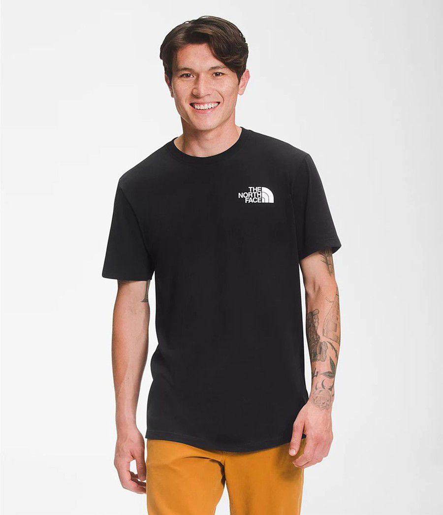 Pánské T-Shirts The North Face Short Sleeve Walls Černé | BOSCVQE-79