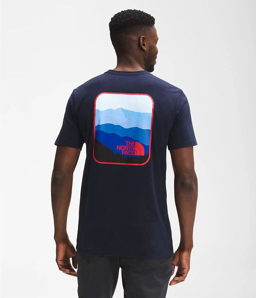 Pánské T-Shirts The North Face Short Sleeve Parks Tmavě Blankyt | FDIATHW-38
