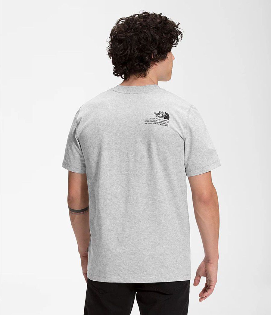 Pánské T-Shirts The North Face Short Sleeve Himalayan Bottle Source Světle Šedé | XOJAFMR-91