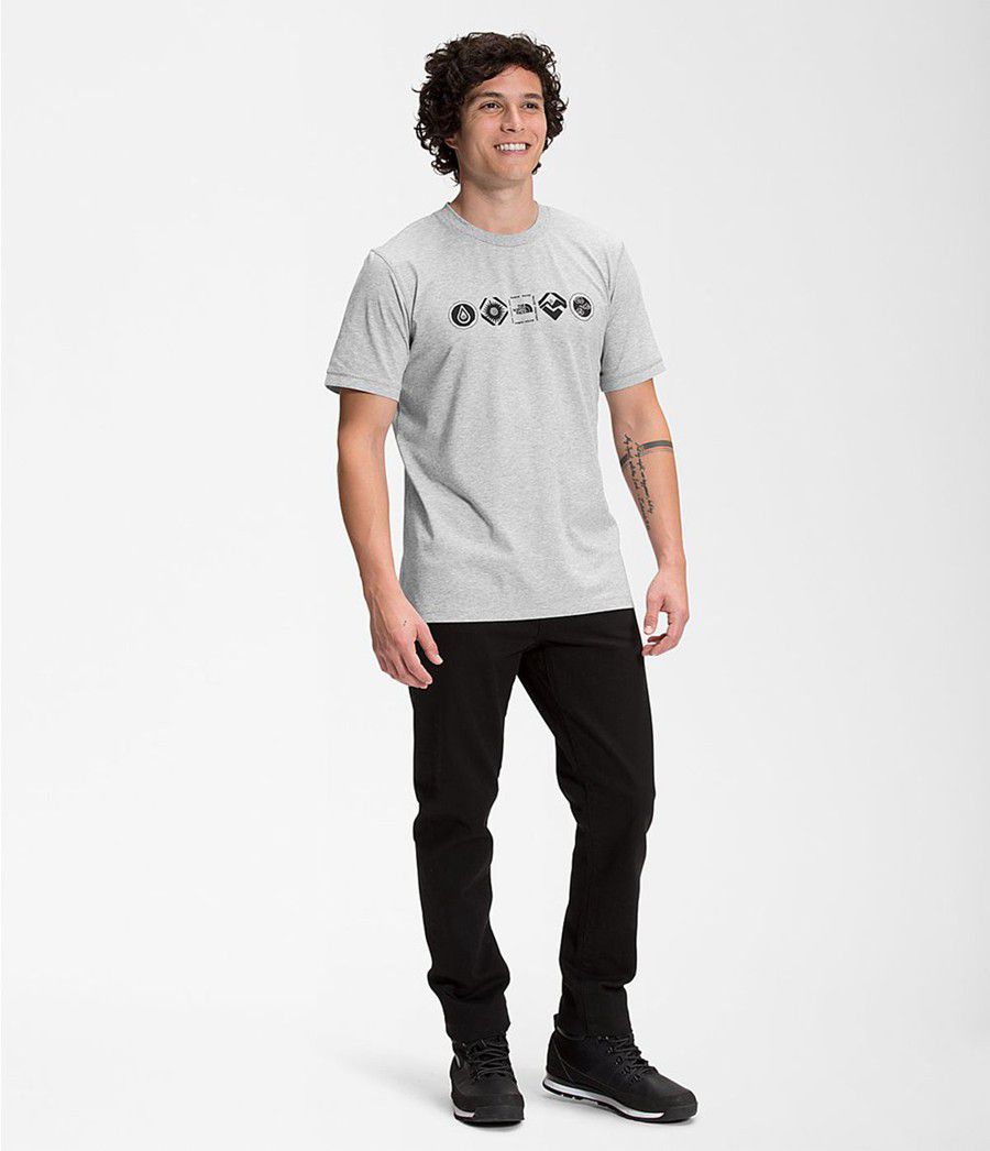 Pánské T-Shirts The North Face Short Sleeve Himalayan Bottle Source Světle Šedé | XOJAFMR-91