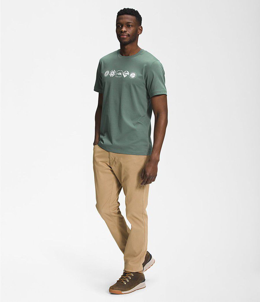 Pánské T-Shirts The North Face Short Sleeve Himalayan Bottle Source Zelene | JAECTSF-20