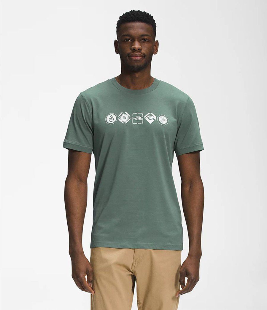 Pánské T-Shirts The North Face Short Sleeve Himalayan Bottle Source Zelene | JAECTSF-20