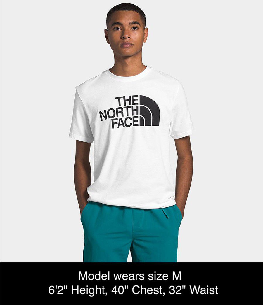 Pánské T-Shirts The North Face Short Sleeve Half Dome Bílé | SXOKDWB-08