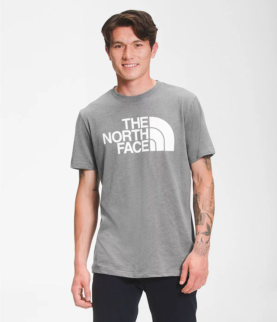 Pánské T-Shirts The North Face Short Sleeve Half Dome Šedé | QMRBYAJ-51