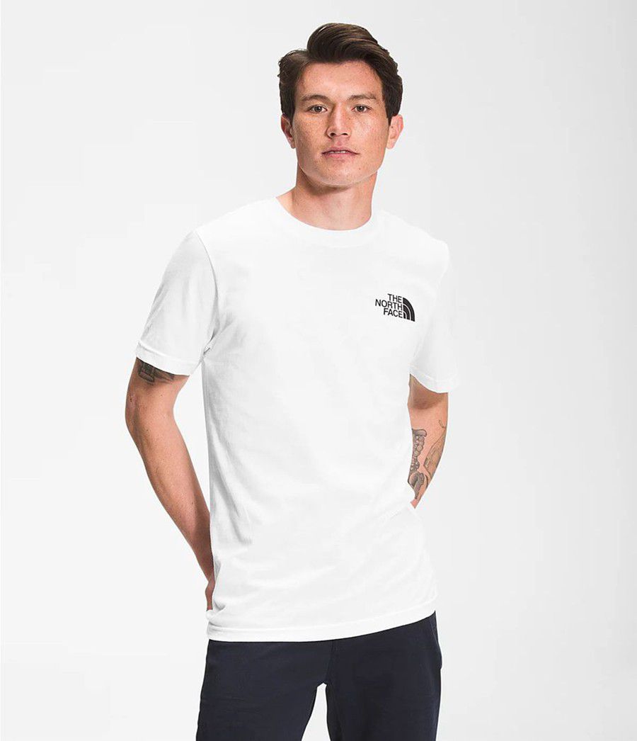 Pánské T-Shirts The North Face Short Sleeve Box Nse Bílé | CKPBURJ-28