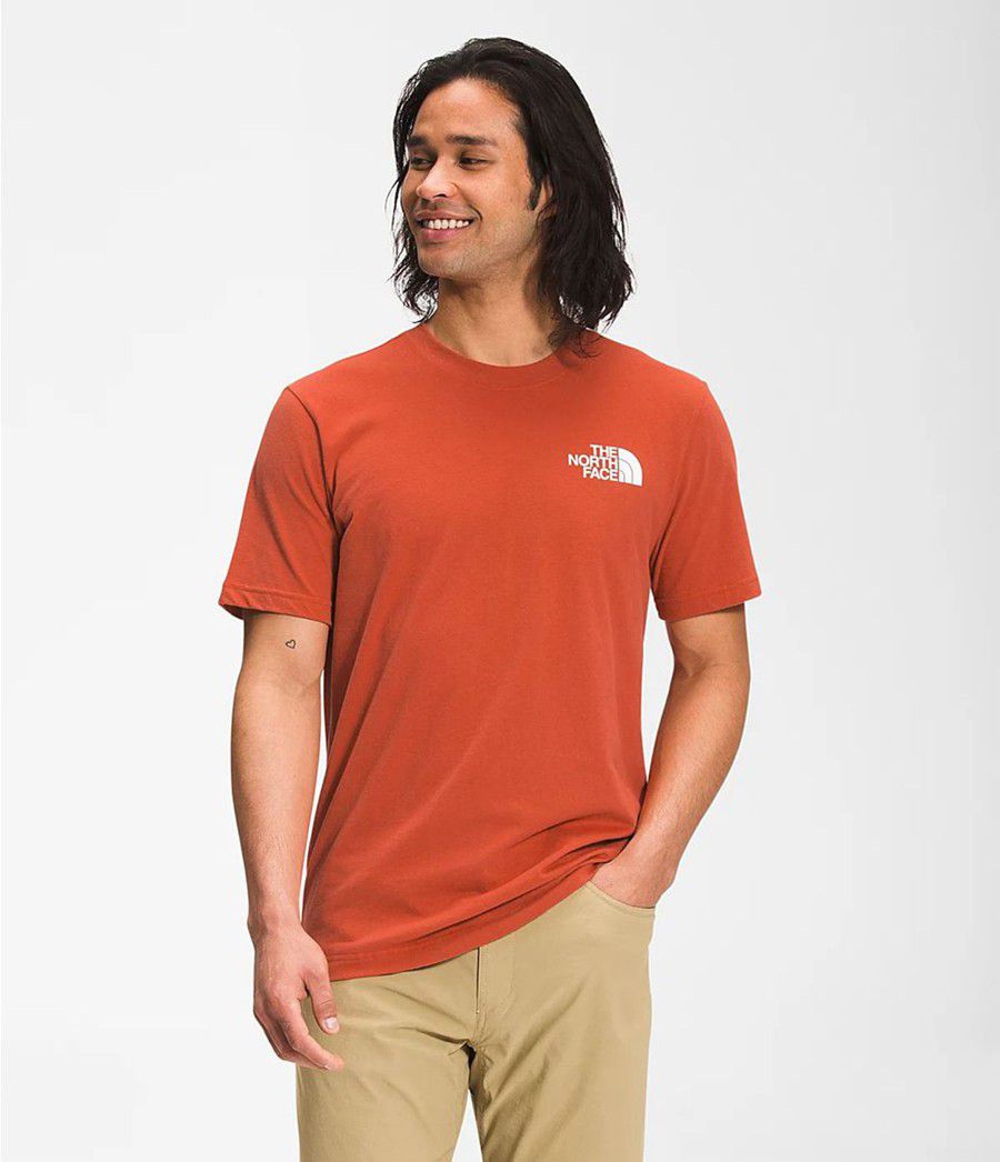 Pánské T-Shirts The North Face Short Sleeve Box Nse Oranžové | SCEYJDO-85