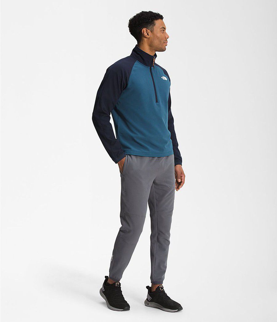 Pánské T-Shirts The North Face Tekware® Fleece ¼ Zip Tmavě Blankyt | PHIGSYR-05