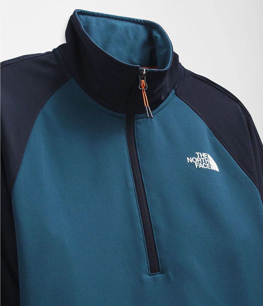 Pánské T-Shirts The North Face Tekware® Fleece ¼ Zip Tmavě Blankyt | PHIGSYR-05