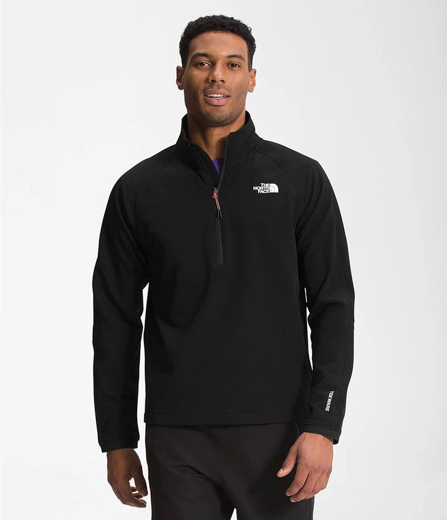 Pánské T-Shirts The North Face Tekware® Fleece ¼ Zip Černé | DNRMYQT-41
