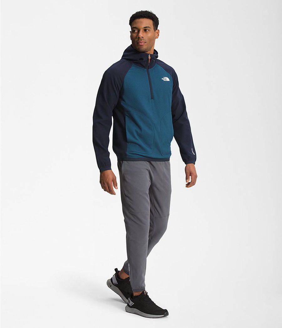 Pánské T-Shirts The North Face Tekware® Futurefleece Mix Tmavě Blankyt | TUMHKAQ-91