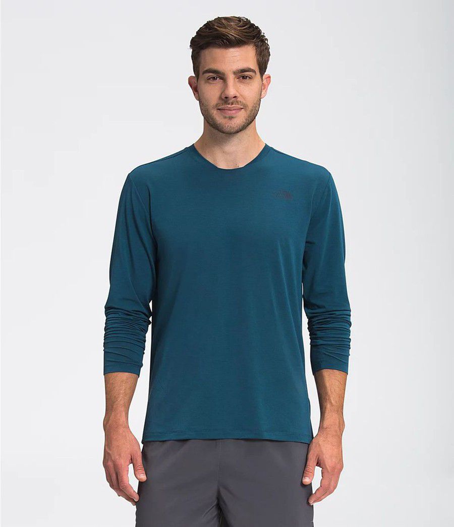 Pánské T-Shirts The North Face Wander Long Sleeve Blankyt | ECFBMYK-53