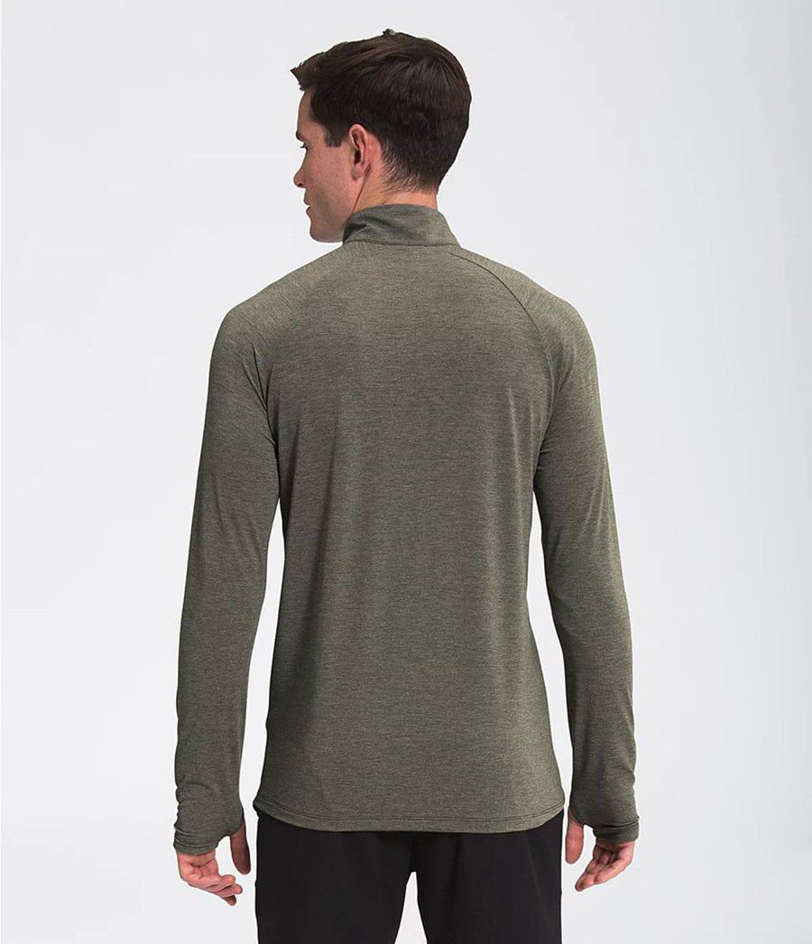 Pánské T-Shirts The North Face Wander ¼ Zip Taupe | NWJCFDM-29