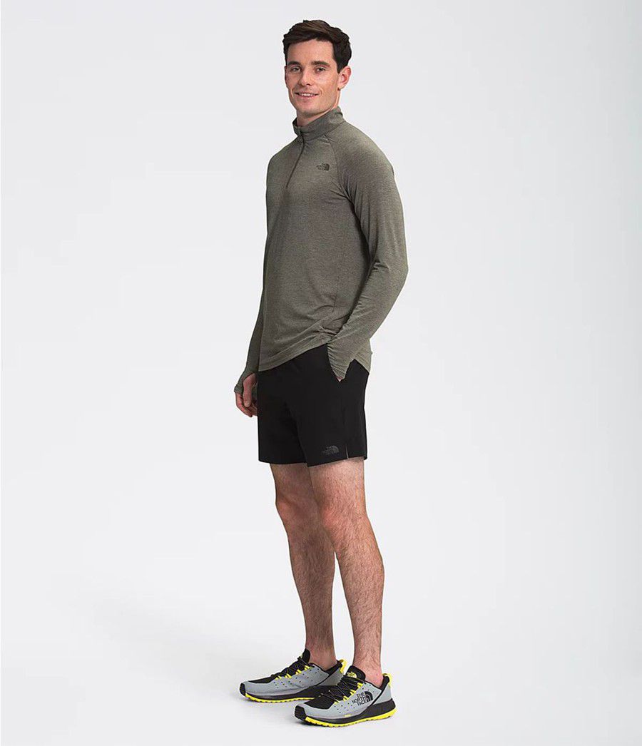 Pánské T-Shirts The North Face Wander ¼ Zip Taupe | NWJCFDM-29