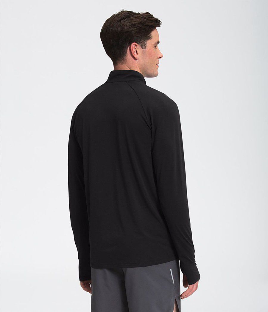Pánské T-Shirts The North Face Wander ¼ Zip Černé | MHBOLTU-58