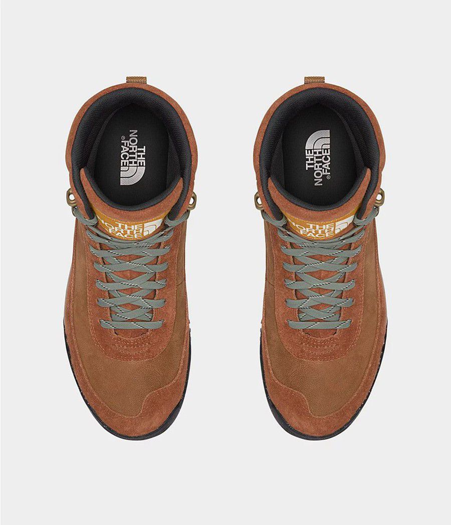 Pánské Tenisky The North Face Back-To-Berkeley Iii Leather Wp Hnědé | DZOEWIH-09