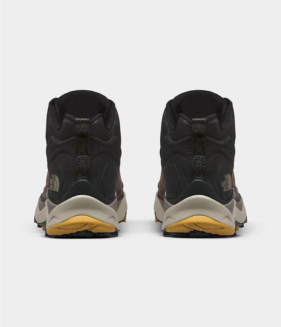 Pánské Turistické Boty The North Face Vectiv Exploris Mid Futurelight Leather Tmavě Hnědé | MNTAVPG-81