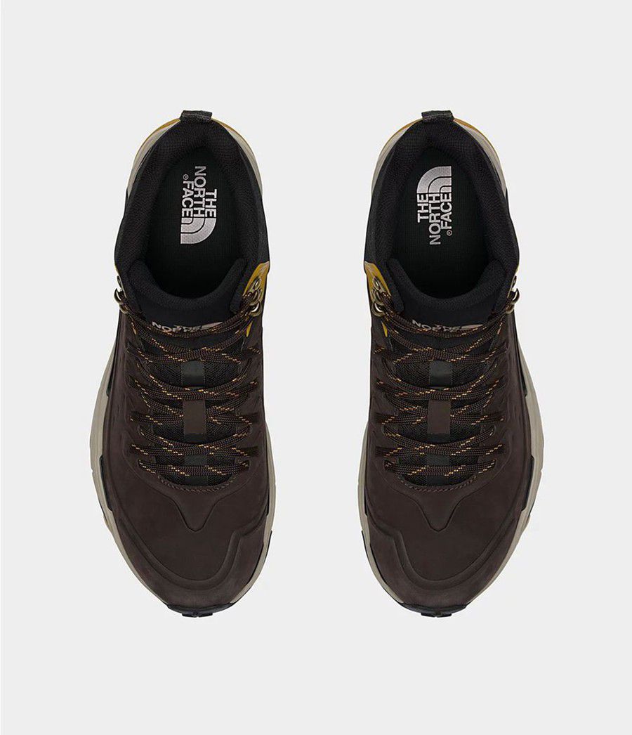 Pánské Turistické Boty The North Face Vectiv Exploris Mid Futurelight Leather Tmavě Hnědé | MNTAVPG-81