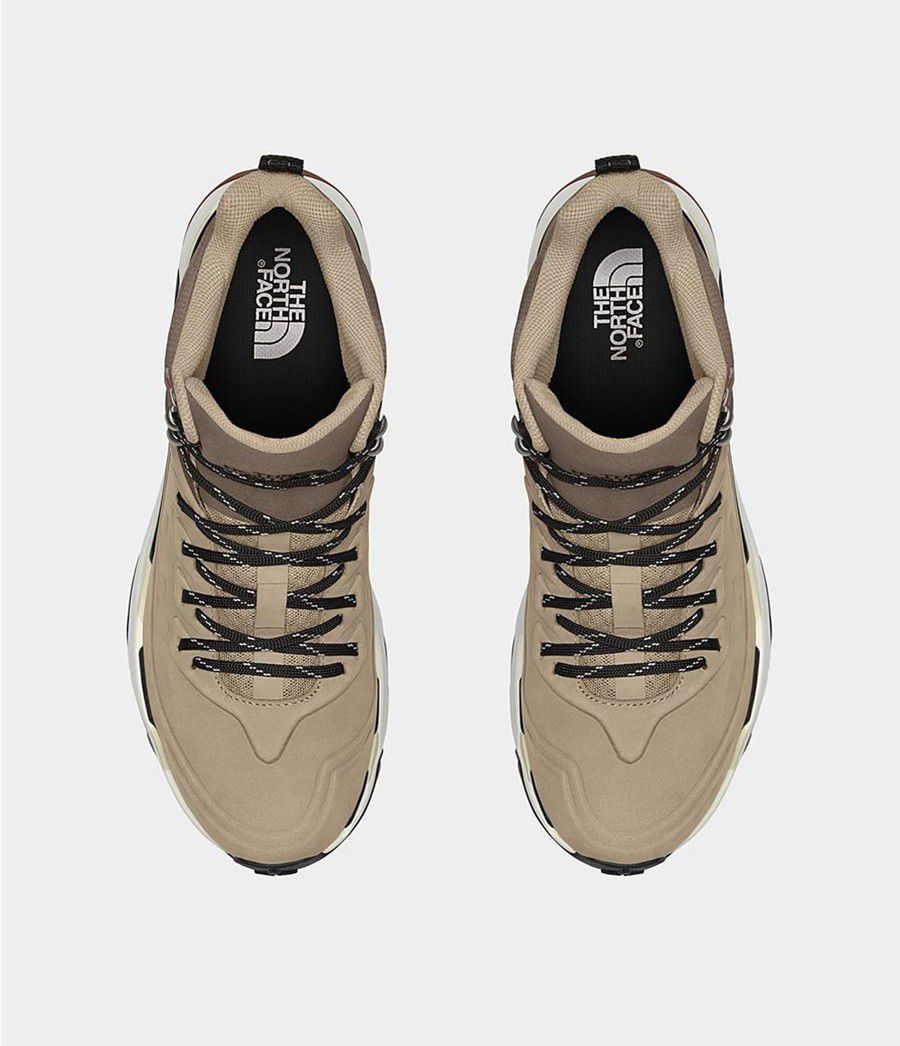 Pánské Turistické Boty The North Face Vectiv Exploris Mid Futurelight Leather Béžový | ZWMKCFY-35