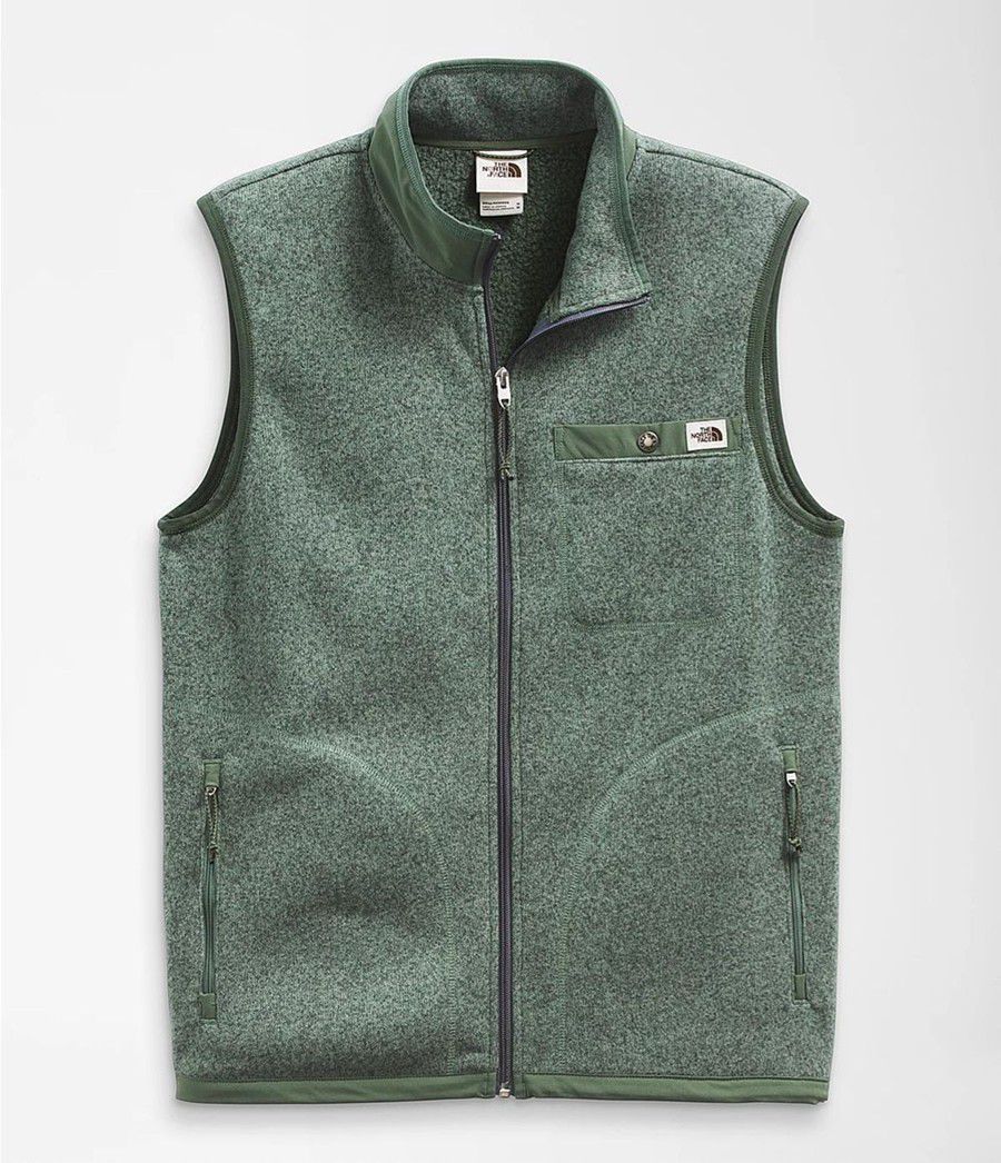 Pánské Vests The North Face Gordon Lyons Full Zip Zelene | LRIWEPO-37
