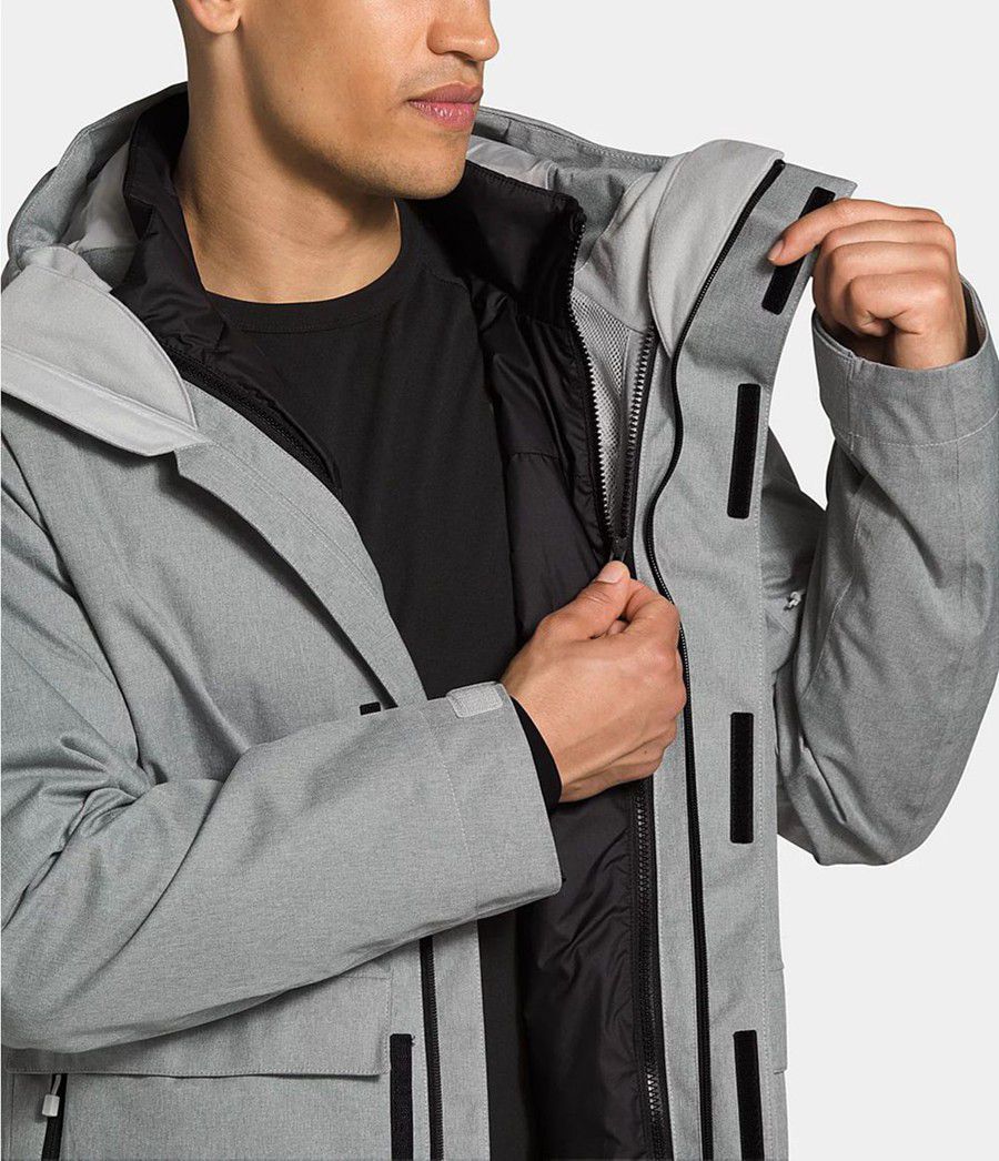 Pánské Zateplené Bundy The North Face Clement Triclimate® Šedé | HSMOBVJ-91