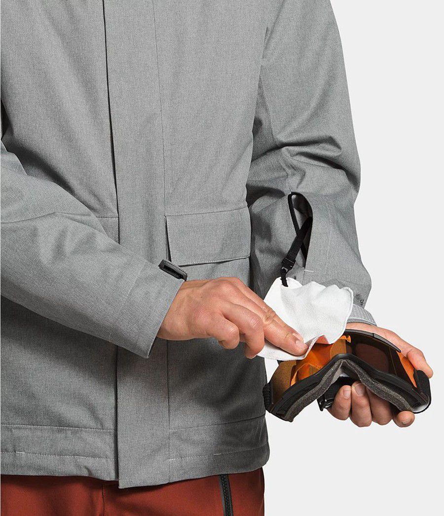 Pánské Zateplené Bundy The North Face Clement Triclimate® Šedé | HSMOBVJ-91