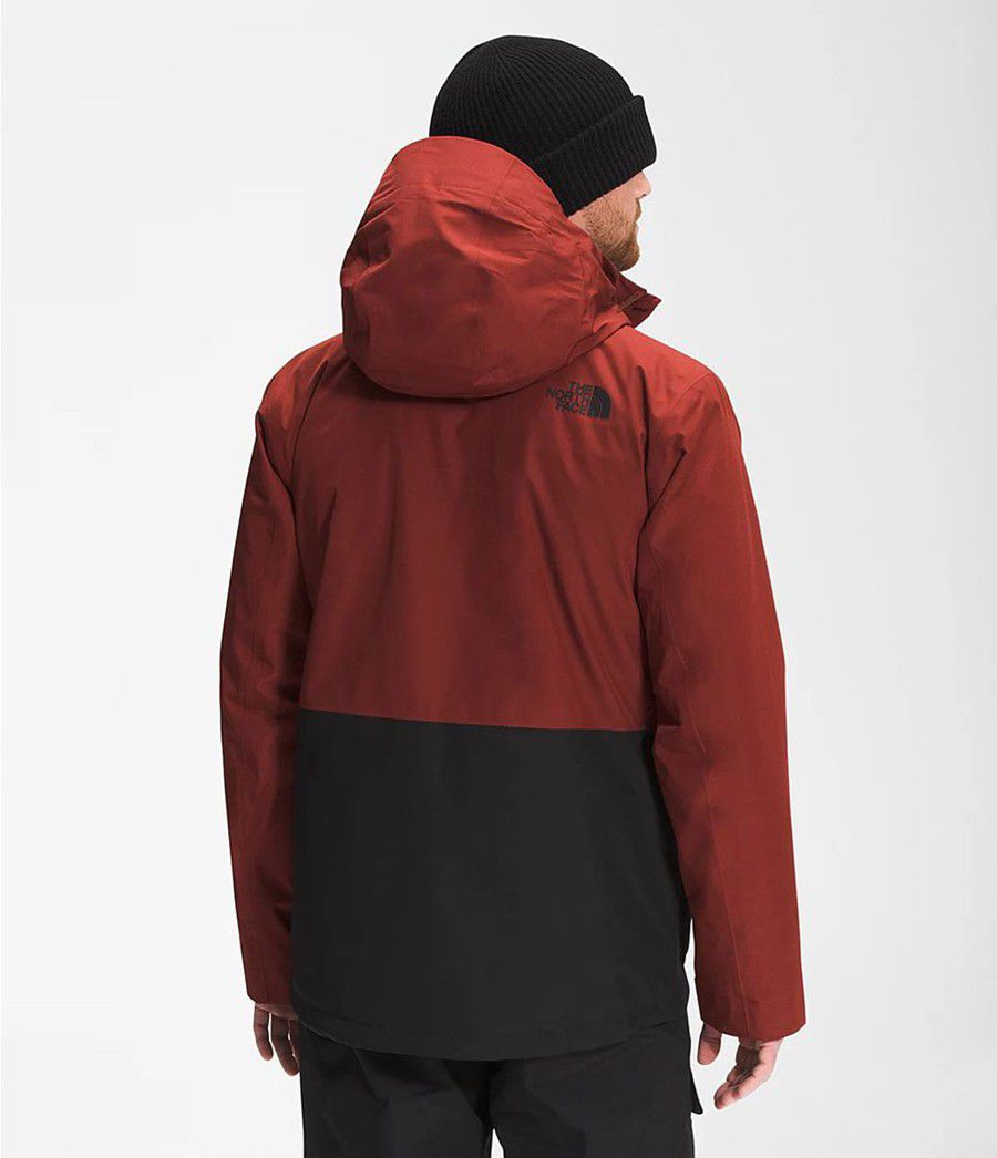 Pánské Zateplené Bundy The North Face Clement Triclimate® Červené | ZCAFVNI-75
