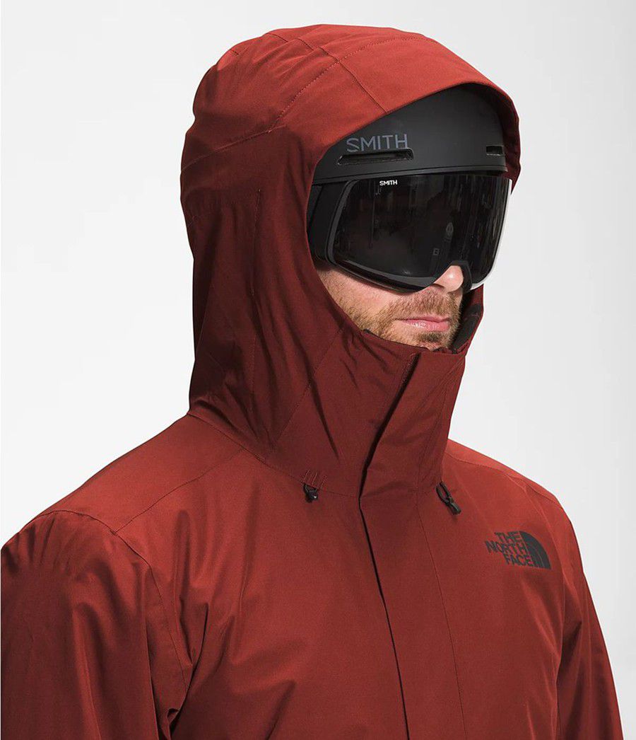 Pánské Zateplené Bundy The North Face Clement Triclimate® Červené | ZCAFVNI-75