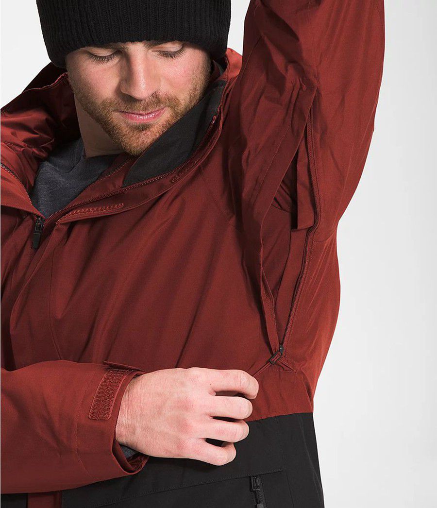 Pánské Zateplené Bundy The North Face Clement Triclimate® Červené | ZCAFVNI-75