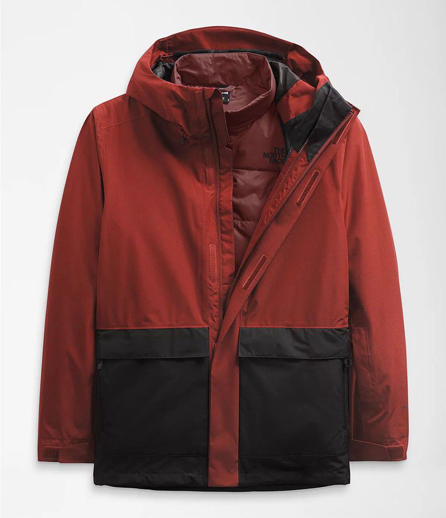 Pánské Zateplené Bundy The North Face Clement Triclimate® Červené | ZCAFVNI-75