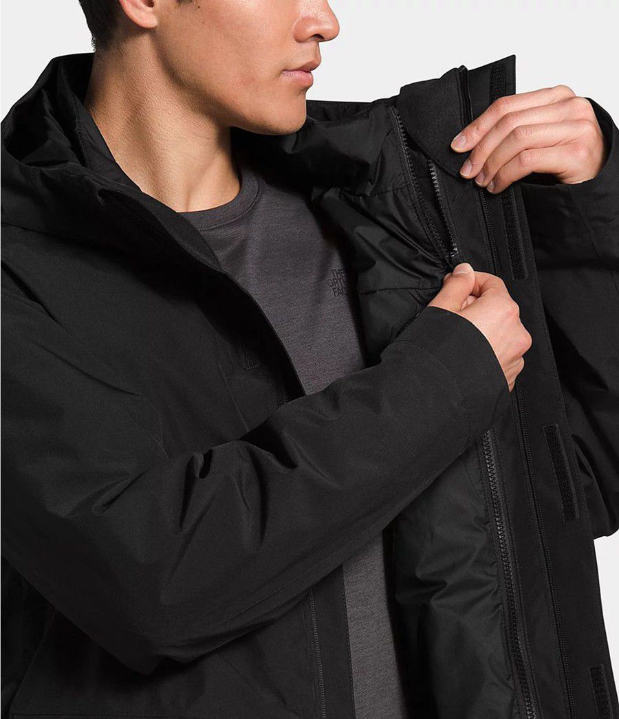 Pánské Zateplené Bundy The North Face Clement Triclimate® Černé | SHIGBDU-69