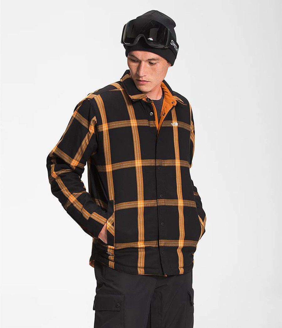 Pánské Zateplené Bundy The North Face Fort Point Flannel Oranžové | XRCQSLY-80