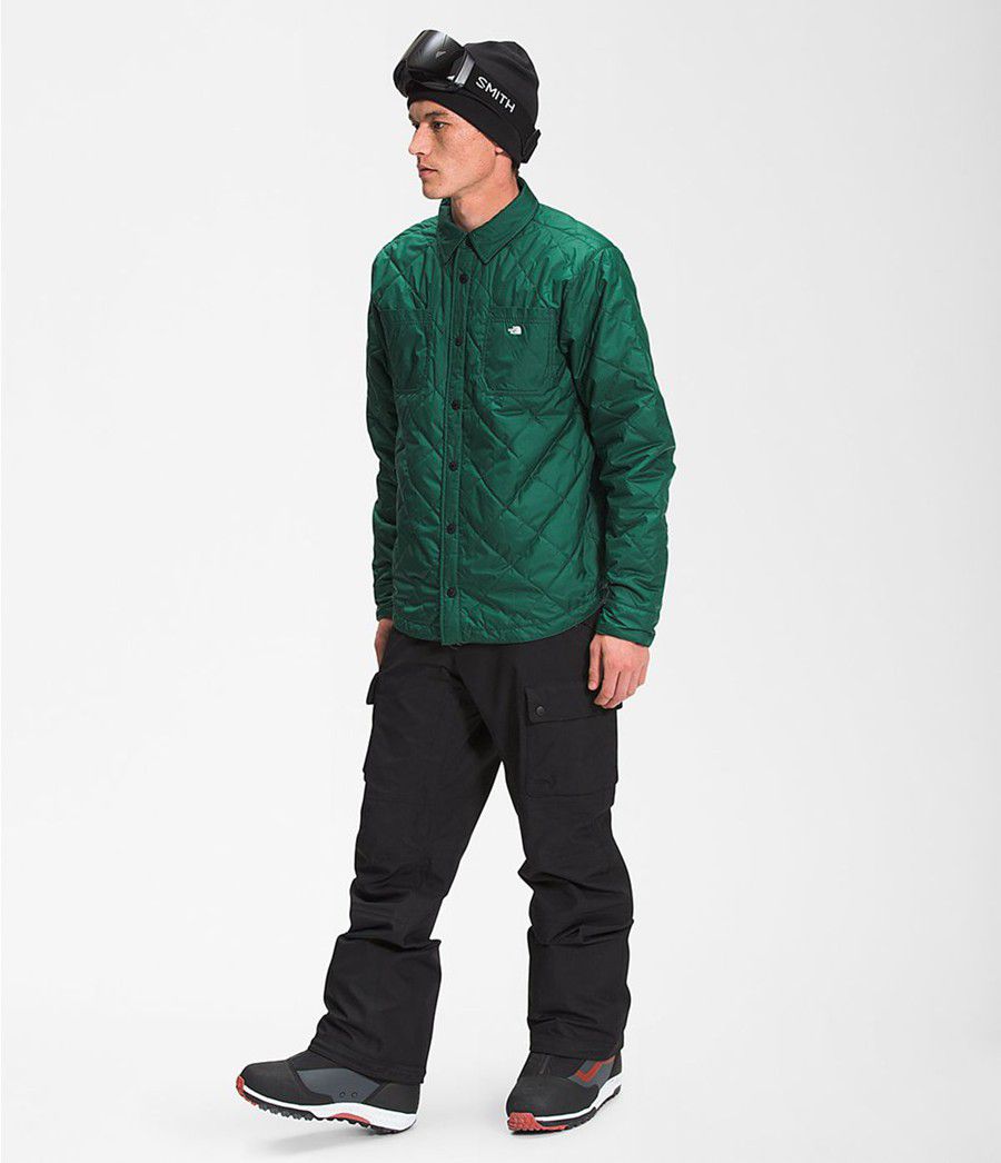 Pánské Zateplené Bundy The North Face Fort Point Flannel Zelene | GHZVBYJ-43