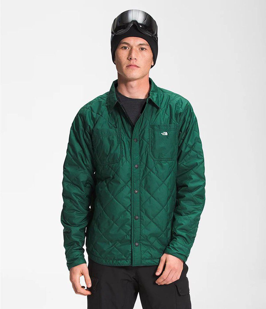 Pánské Zateplené Bundy The North Face Fort Point Flannel Zelene | GHZVBYJ-43