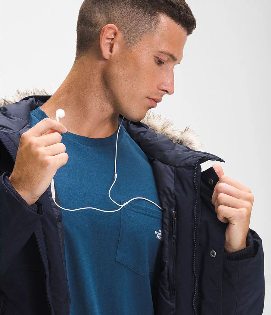 Pánské Zateplené Bundy The North Face Gotham Iii Tmavě Blankyt | IYEFQZJ-83