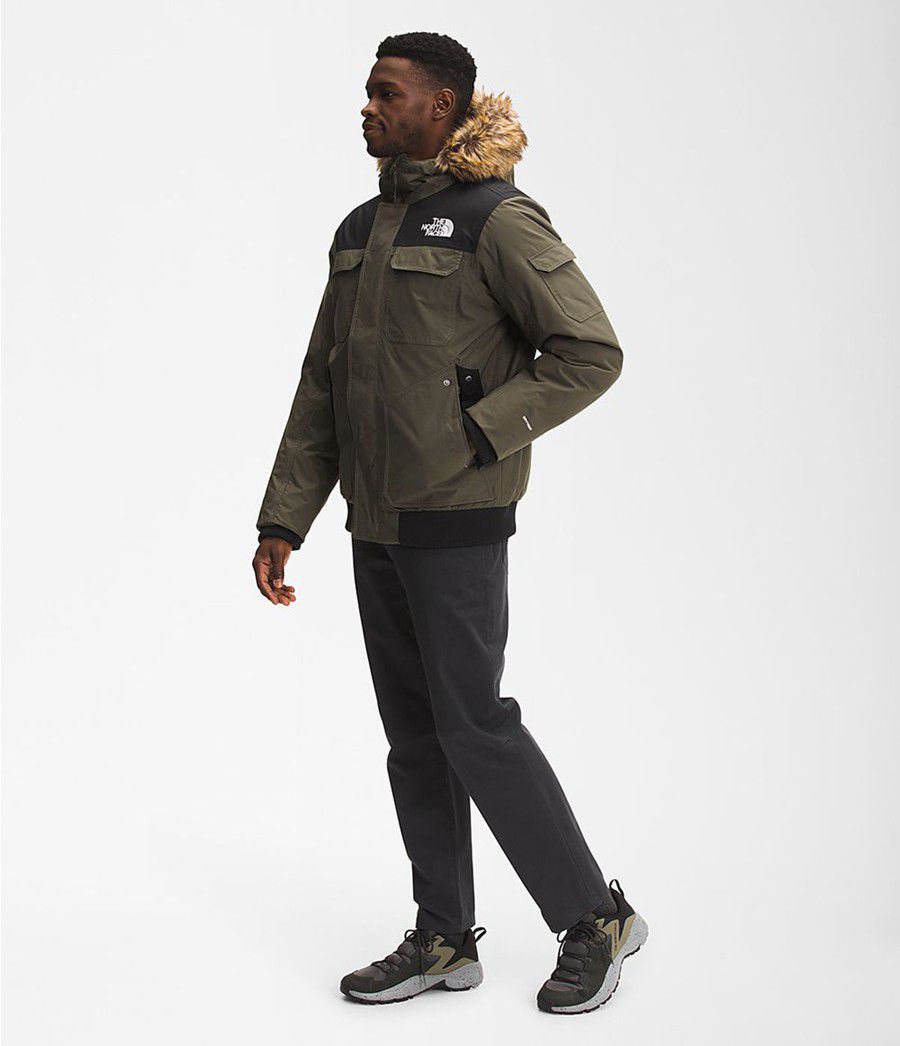 Pánské Zateplené Bundy The North Face Gotham Iii Olivy Zelené | SGLNMDP-62