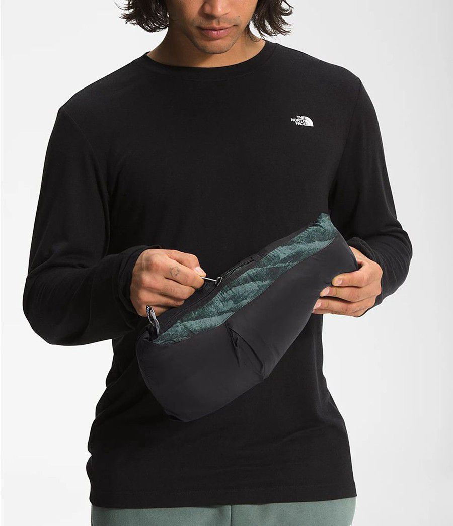 Pánské Zateplené Bundy The North Face Printed 1996 Retro Nuptse Zelene | ABKTSUJ-04