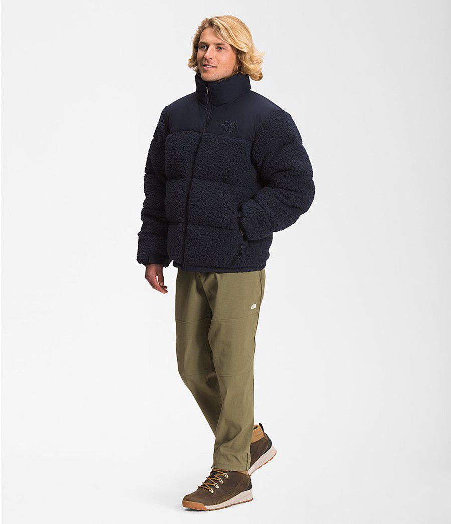 Pánské Zateplené Bundy The North Face Sherpa Nuptse Tmavě Blankyt | SWKUDQN-03