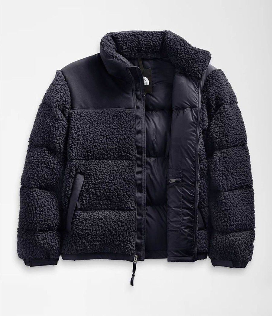 Pánské Zateplené Bundy The North Face Sherpa Nuptse Tmavě Blankyt | SWKUDQN-03