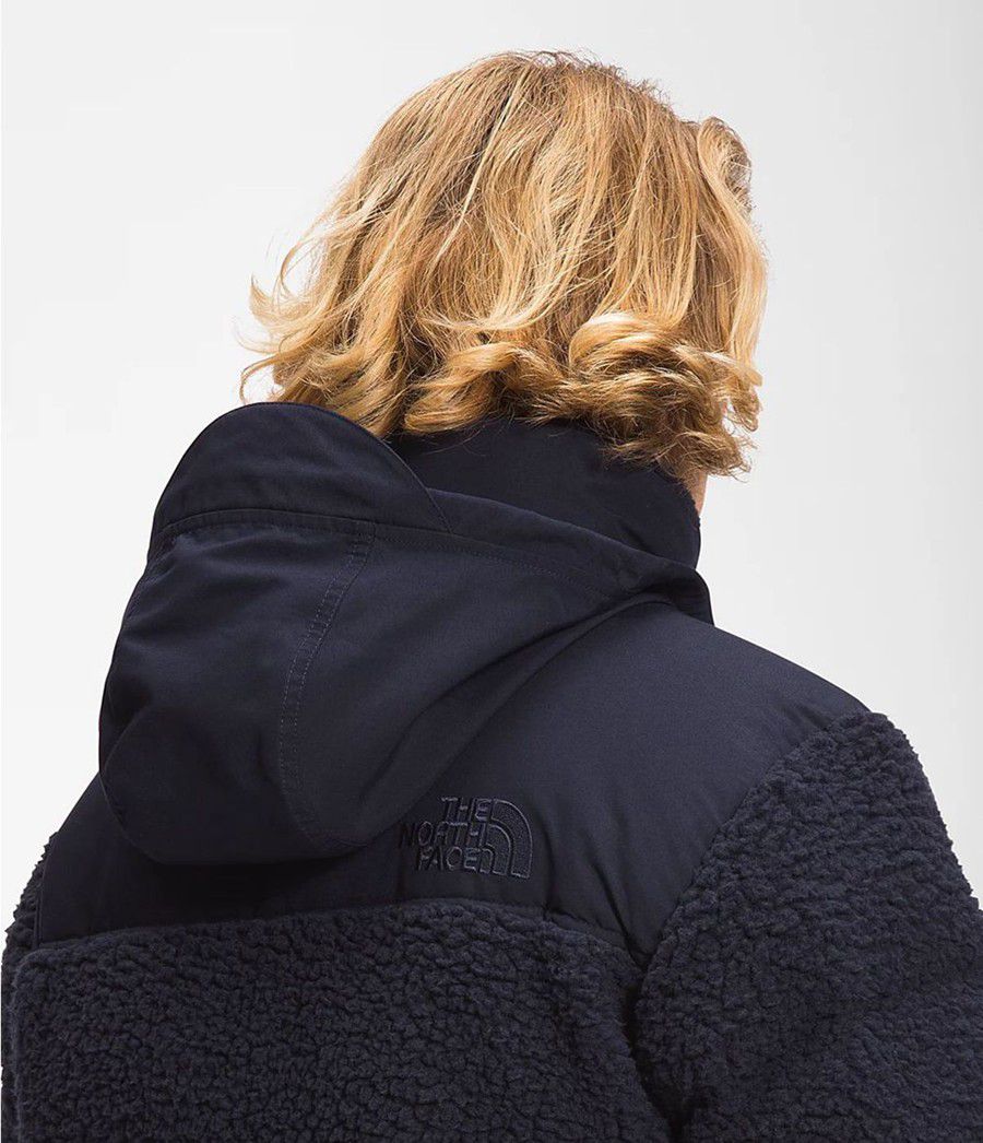 Pánské Zateplené Bundy The North Face Sherpa Nuptse Tmavě Blankyt | SWKUDQN-03